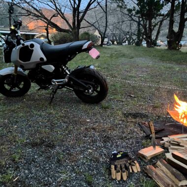 バイク + キャンプ